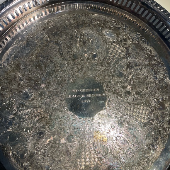 Vintage Viking Plate EP Brass Tray - Picture 5 of 7